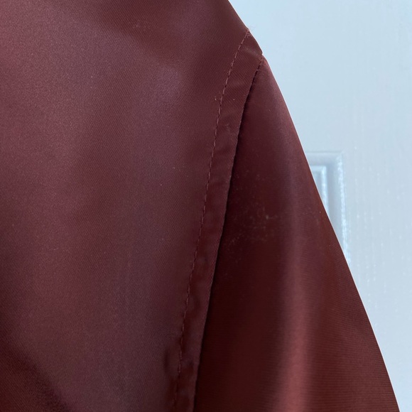 A&F Burgundy Bomber Jacket - Picture 5 of 8